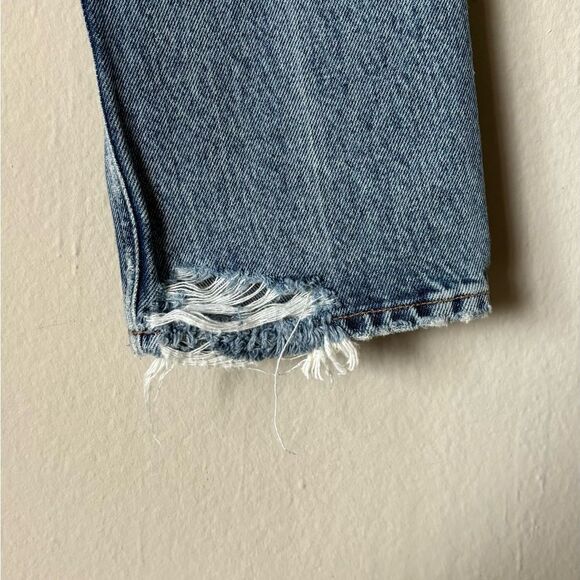 NWT Agolde Riley Blue Jeans High Rise Crop Ankle Straight Leg Size 24 - Picture 11 of 14